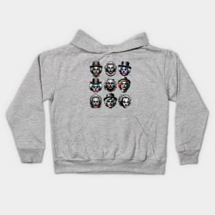 Clowncore Creepy Clown Club Kids Hoodie